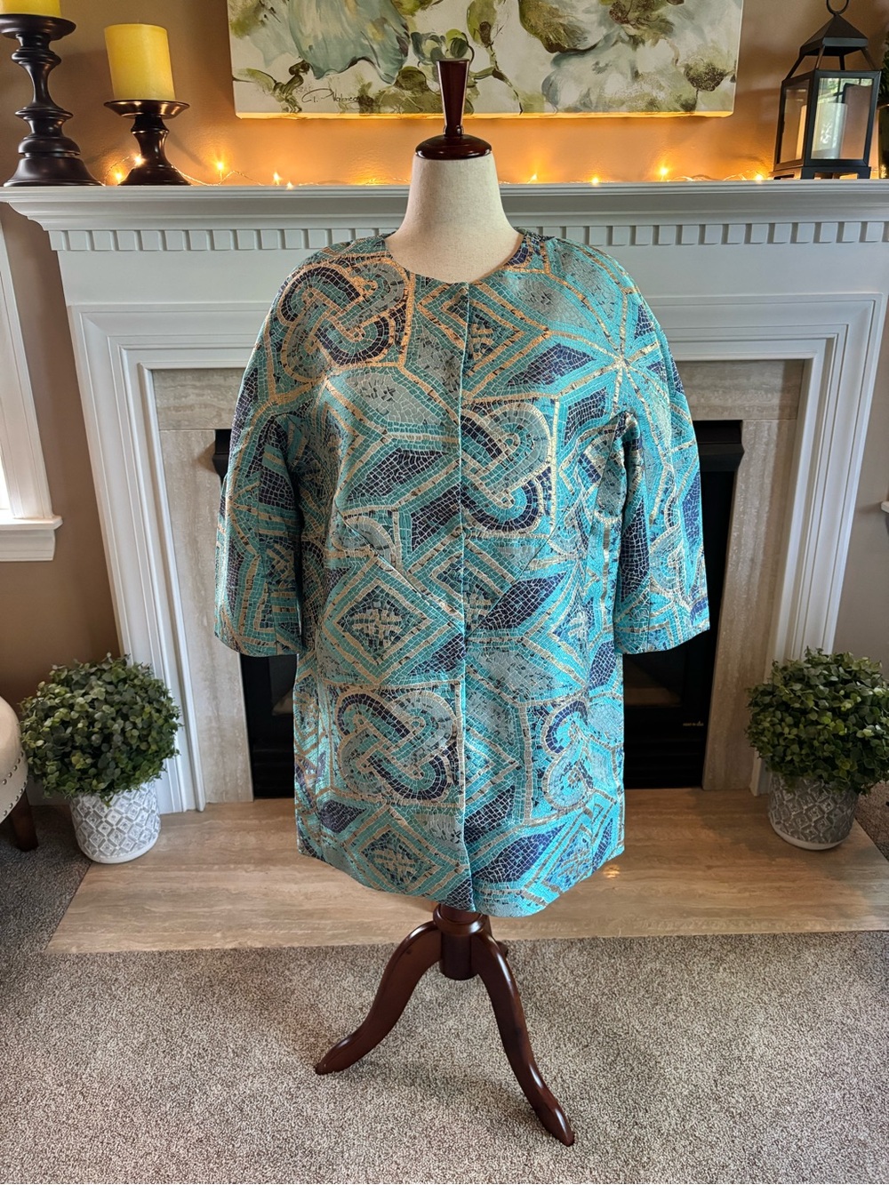 *NEW* Chico’s Printed Mosaic Topper LS Jacket - Size - 20/22